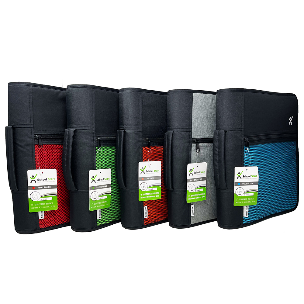 School Start Zippered Binder with Handle